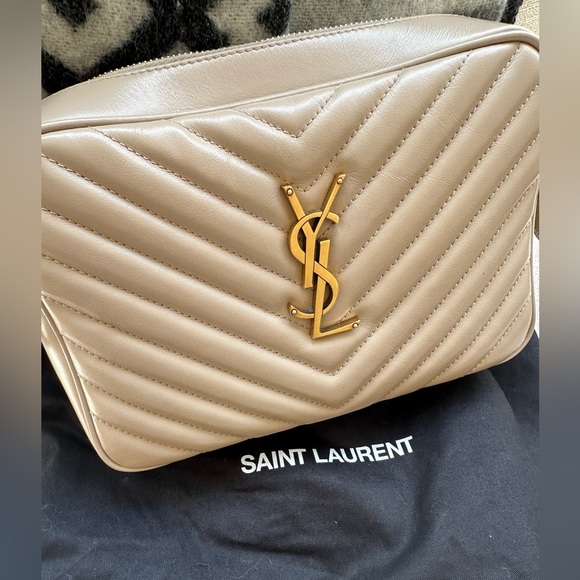 $1690 Auth Saint Laurent Lou Camera Bag in Dark Beige - Picture 6 of 6